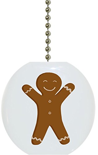 Gingerbread Man Solid Ceramic Fan Pull