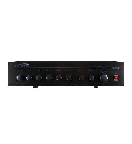 Speco 60W Pa Mixer Power Amplifier W/ 6 Inputs