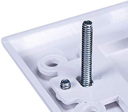 iMBAPrice Banana Wall Plate 4 Coupler Connectors Gold Plated for 2 Speakers Keystone White
