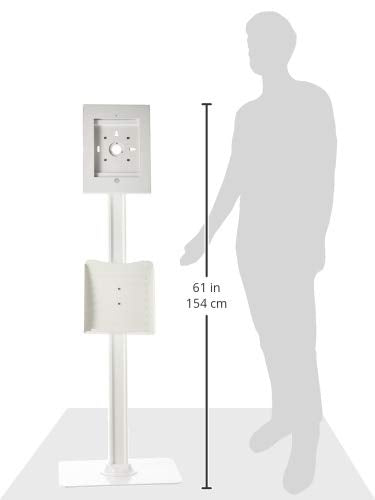 Pyle Anti Theft Adjustable Tablet Security Stand   Heavy Duty Aluminum Metal Floor Standing Kiosk Mount Tablet Case Holder Displ