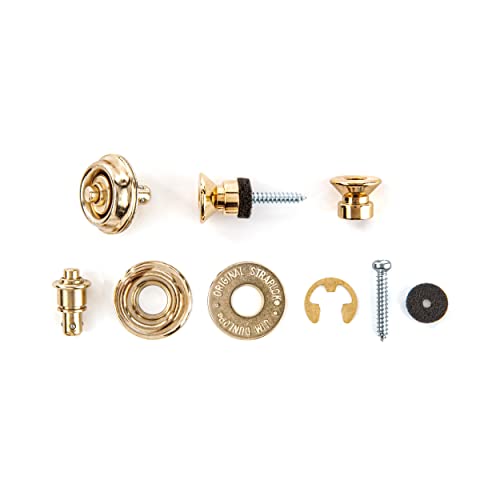 Dunlop Sls1504G Straplok Traditional Strap Retainer System, Gold