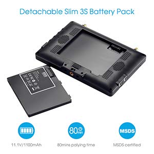 Flysight Black Pearl Rc801 Fpv Monitor With Dvr 5.8Ghz 40Ch 7 Hd Screen Diversity Receiver 1024X600 Monitor With Integrated Batt