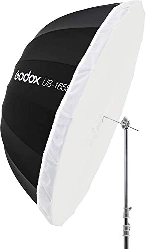 Godox Ub 165S 65 Inch 165Cm Parabolic Inner Silver Reflec Umbrella Studio Light Umbrella With Diffuser Cover Cloth