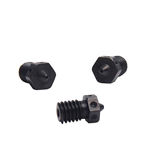 1Piece Hardened Steel Nozzle V6 Nozzle 0.25/0.4/0.5/0.6Mm For 1.75Mm V6 Hotend Prusa Printing Pei Peek Or Carbon Fiber Filament