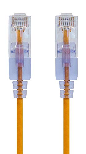 Monoprice Cat6A 7Ft Yellow 10 Pk Patch Cable Utp 30Awg 10G Pure Bare Copper Snagless Rj45 Slimrun Series Ethernet Cable