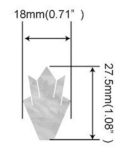 Jacamou H 109Cc Wt Set Closed Crown (Wt) Inlay Stickers For Guitar Head, Set Of 2