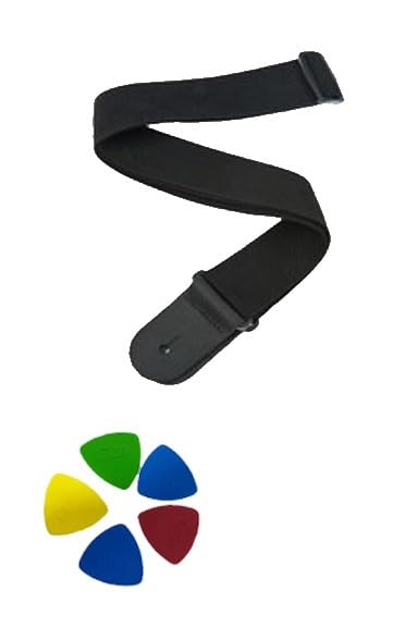 MG MUSIC GALAXY Premium Guitar Strap for Electric, Acoustic, and Bass Guitars | Includes 5 Guitar Picks