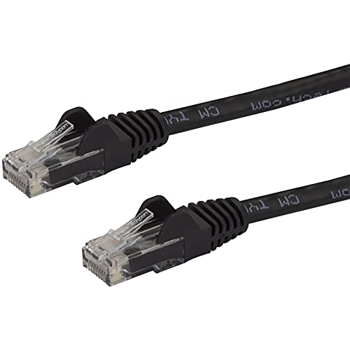 Startech.Com 8Ft Cat6 Ethernet Cable   Black Cat 6 Gigabit Ethernet Wire  650Mhz 100W Poe Rj45 Utp Network/Patch Cord Snagless W