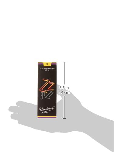 Vandoren Sr423 Tenor Sax Zz Reeds Strength 3; Box Of 5
