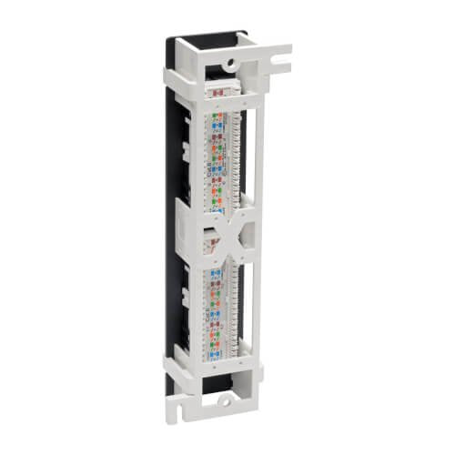 Tripp Lite Cat6 Wall-Mount Poe+ Compliant Patch Panel 12-Port 110/Krone 568A/B Rj45 Ethernet Taa (N250-P12)