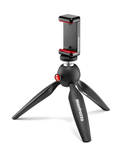 Manfrotto Mini Tripod With Universal Smartphone Clamp, Made In Italy, For Iphone With Or Without Case, Csc, Vlogging, Videograph