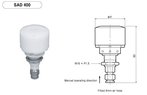 Pneumaticplus Sad402 N04D Mep Compressed Air, External Water Trap Valve With Automatic Drain 1/2 '' Npt   Metal Bowl Sight Glass
