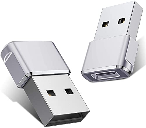 Rts 2 Pack Mini Usb C Type C Adapter Plug, Type C Female To Usb A Male Charger Charging Cable Adapter Converter Compatible For I