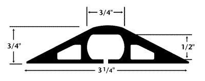 Electriduct D 2 Rubber Duct Cord Cover   30 Inch (2.5 Feet) Gray Floor Cable Protector