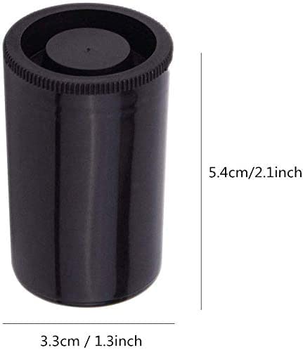 35Mm Caliber Plastic Film Canisters With Caps  10Pc (Black)