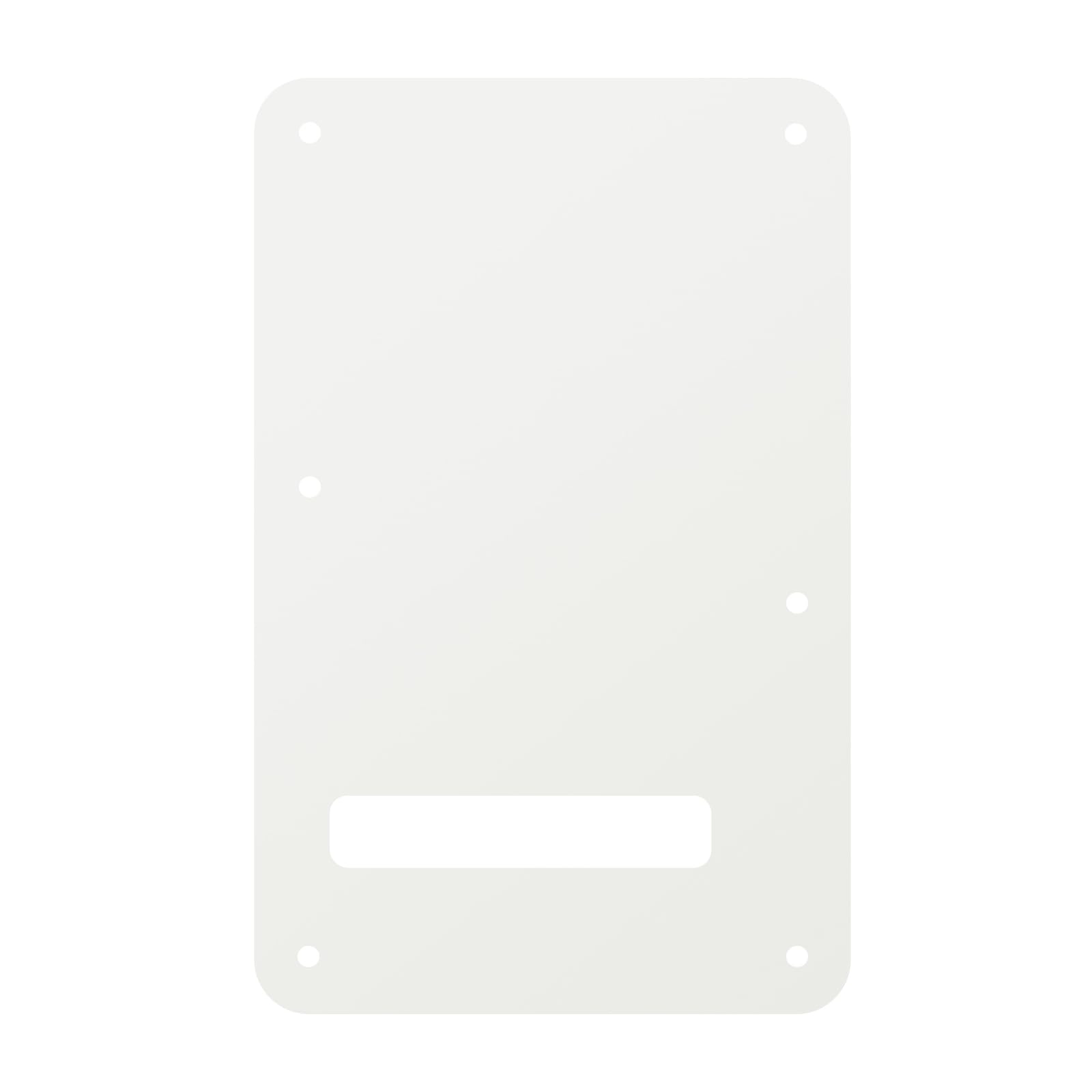 Banworks 1 Ply Electric Guitar Backplate 6-Hole Trem Tremolo Cover For Usa/Mexican Fender Standard Strat St Jt/Hgb-01 White
