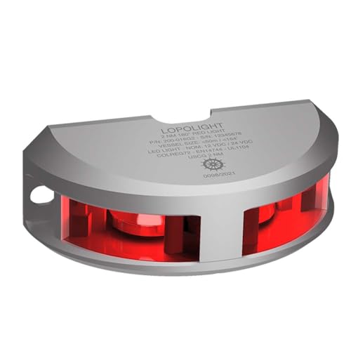 Lopolight Series 200-016 - Navigation Light - 2Nm - Vertical Mount - Red - Silver Housing,WBAUVB0D757V8K9
