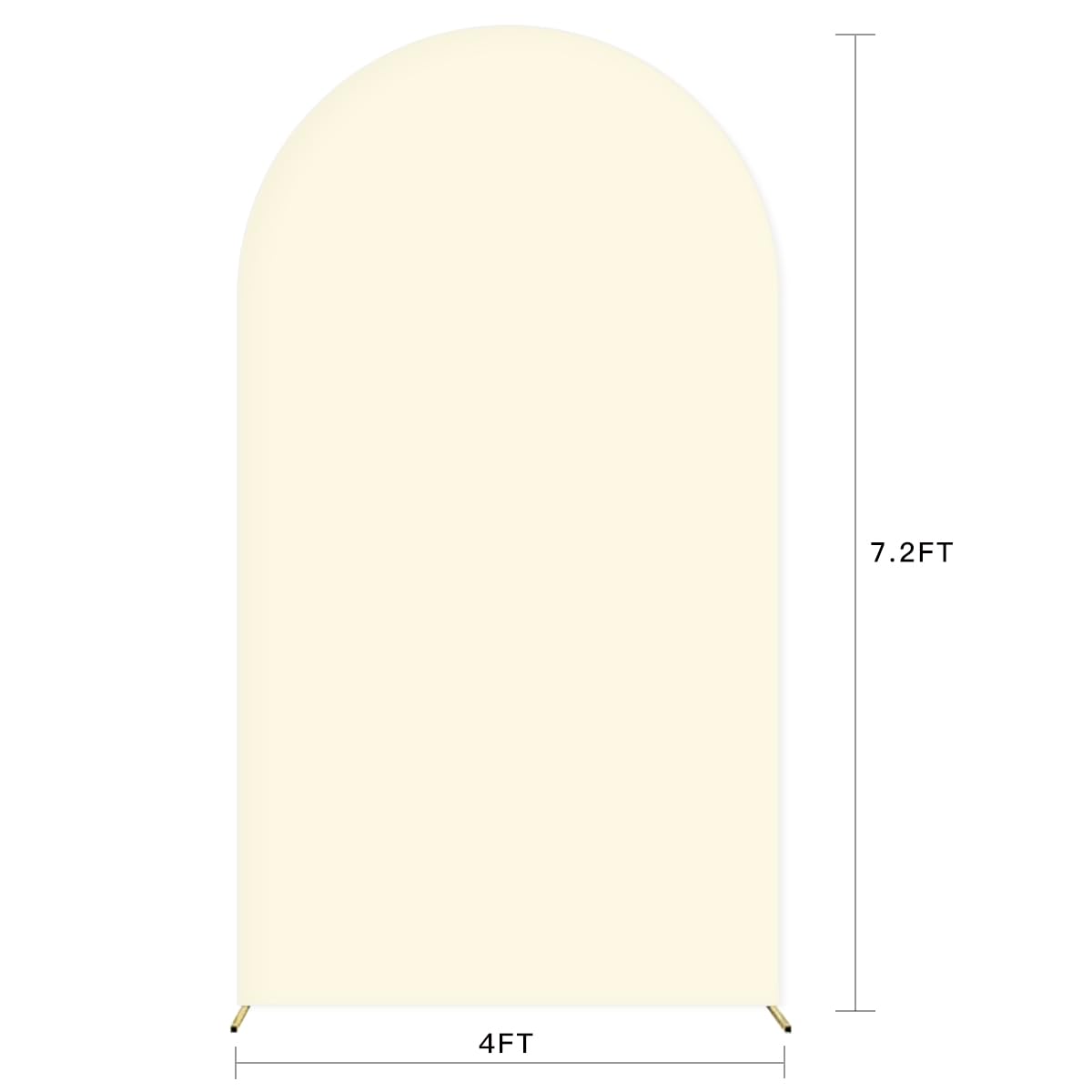 Mlmc 7.2Ft Beige Fitted Spandex Arch Cover Stretchy Backdrop Stand Fabric Round Top Chiara Arch Backdrop Stands Cover For Baby S