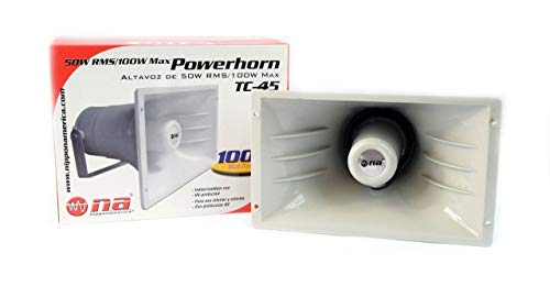 Pa Power Horn Speaker 50W Rms Indoor Outdoor 100 Watt Max Power 1 Pack
