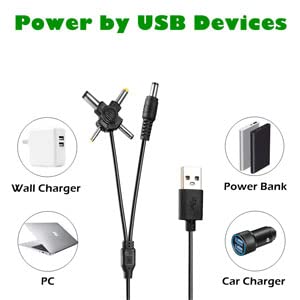 Usb Charger Cord Charging Cable 5V 1A Compatible With Dogtra Sbc5V1000 5.5 200C 202C 282C Iq Plus Ef 3000 Ys300 Ys600 Hk X105 A0