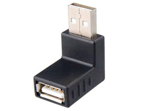 Optimal Shop Downward Right Angle Usb 2.0 A Male To A Female Adapter (Black)