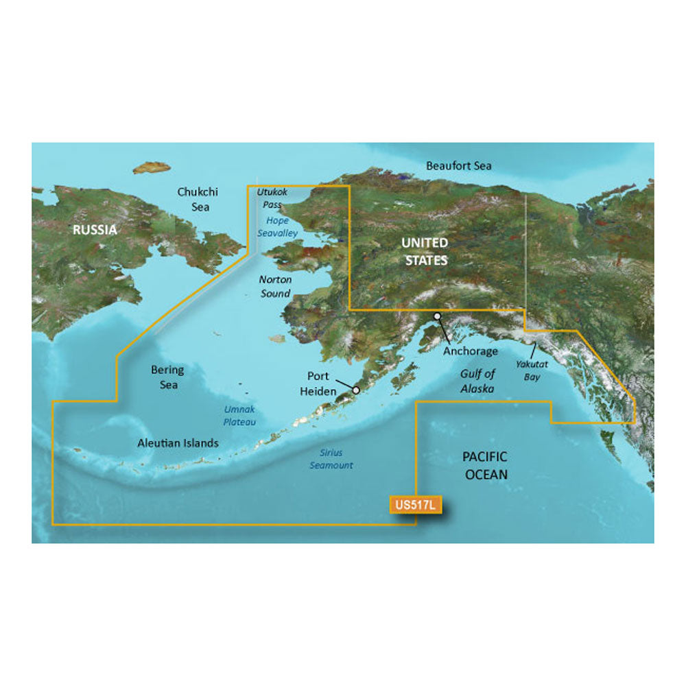 Garmin Bluechart&Reg; G3 Vision&Reg; Hd - Vus517L - Alaska South - Microsd&Trade;/Sd&Trade;,WBEEAA001342463
