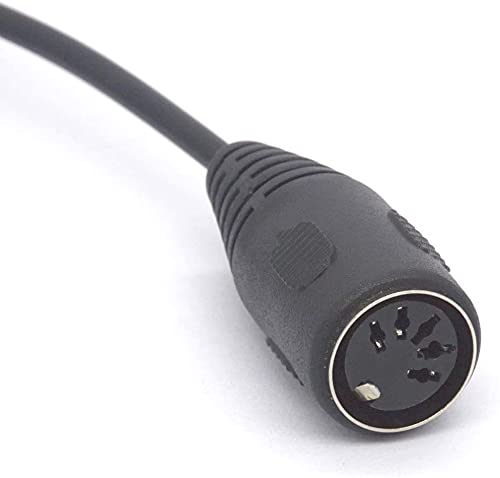 Piihusw 3.5Mm 5 Pin Din Midi Cable, 5 Pin Din Plug Female To 3.5 (1/8In) Trs Stereo Male Jack Converter Cable For Midi Keyboard