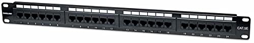 Intellinet 24 Port Cat5E Network Patch Panel Wall Mount  1U Rack Height   Installer Grade 3Mm 50 Micro Inch Gold Plated Jack Con
