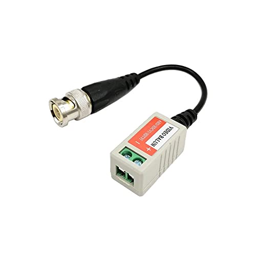 5 Pack (10 Pcs) Mini Cctv Bnc Video Balun Transceiver With Pigtail, Video Passive Balun For Hd Tvi/Cvi/Ahd/Analog/960H Camera