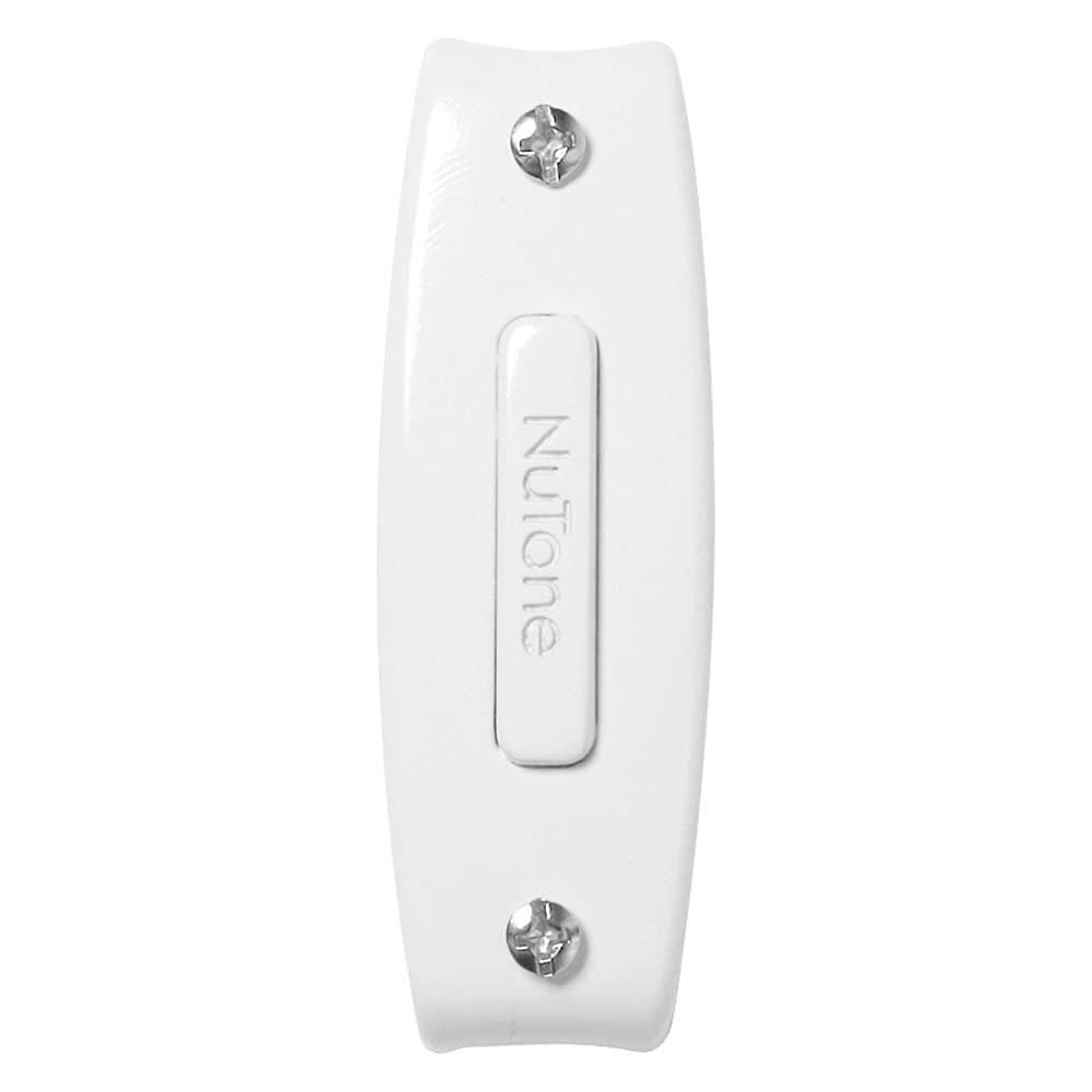 Broan Nutone Pb7Wh Wired Unlighted Round Doorbell Push Button, 1'' X 1'' X 1'', White