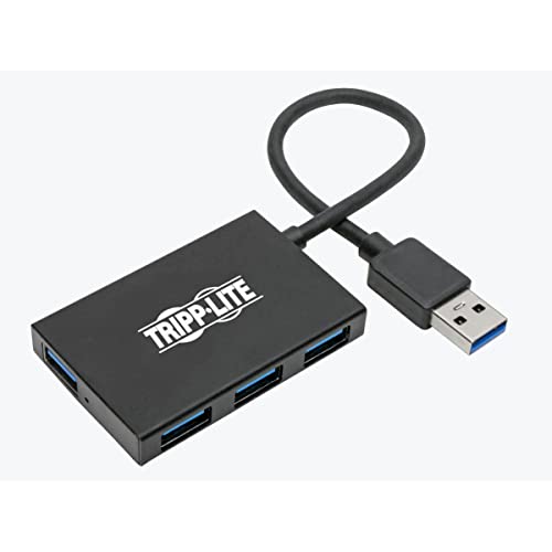 Tripp Lite 4 Port Usb 3.0 Hub, Portable Usb Splitter For Usb Charging And Data Transfer, 5 Gbps, Aluminum (U360 004 4A Al)