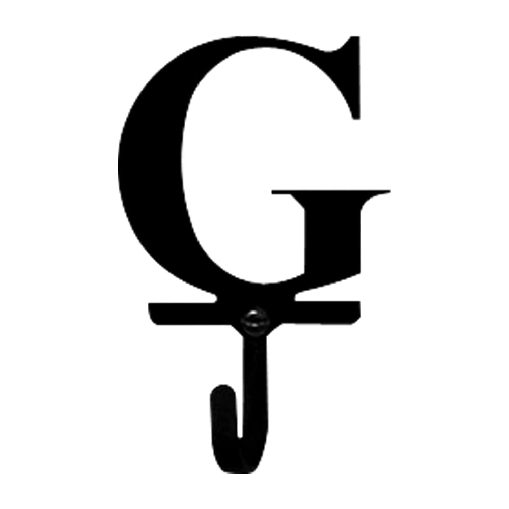 Village Wrought Iron Letter G Wall Hook Small