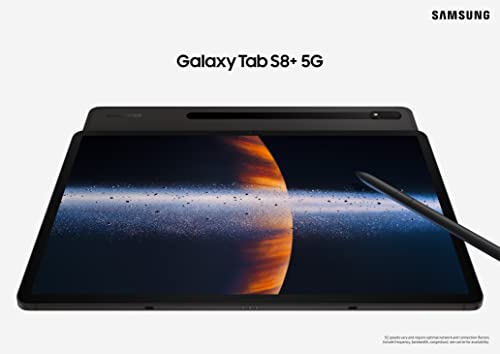Samsung Galaxy Tab S8+ 5G Lte Us Cellular Android Tablet, 12.4    Large Amoled Screen, 128Gb Storage, Wi Fi 6E, Ultra Wide Camer