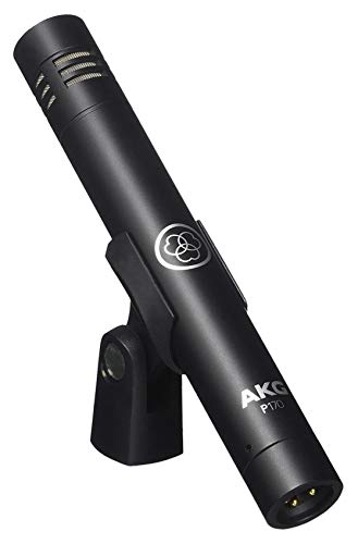 Akg Pro Audio P170 Professional, All Metal, Switchable Attenuation, Small Diaphragm Condenser Instrumental Microphone Silver Blu