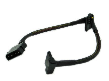 Okgear 1 4 Pin Molex Male To 90 Degrees Serial Ata 15 Pin Male Crimping Type Power Adapter For Sata Hard Drives, Internal Power