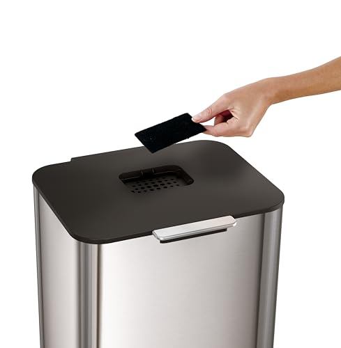 Joseph Joseph Trash Can Odor Filters - Activated Carbon Refills, 6 Count, Black, Model 30147