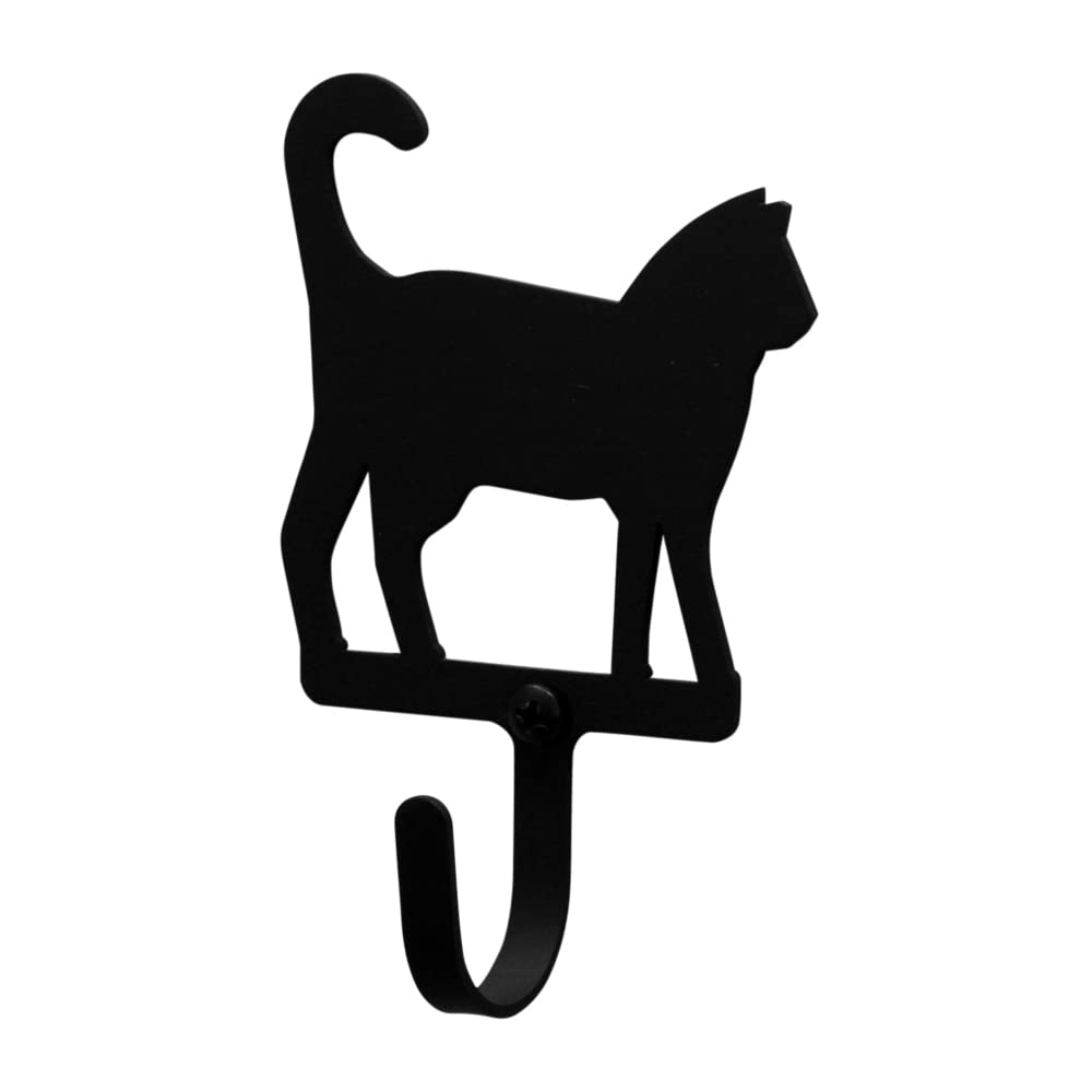 Village Wrought Iron Pet Cat Wall Hook Decorative XSmall