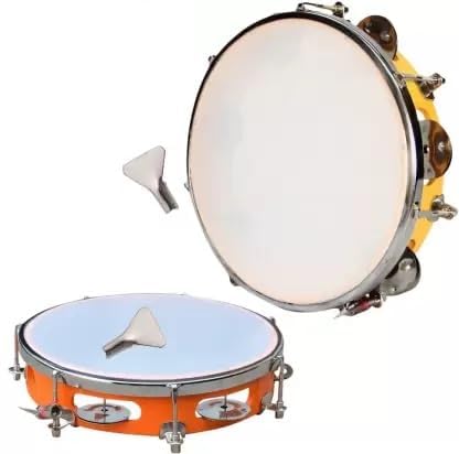 25.4 cm With Head Tambourine (Plastic) Pack of 2