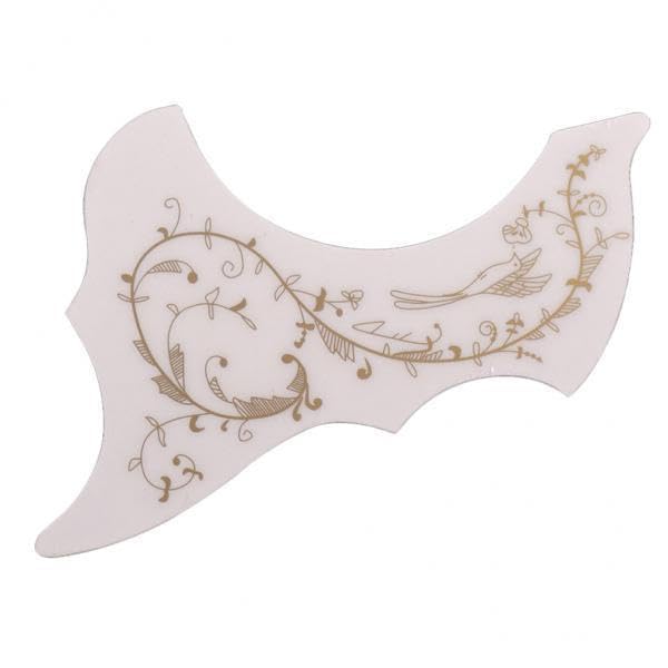 Calandis 2X41In Acoustic Guitar Pickguard Flower Bird AntiScratch Parts Right Hand White | Pickguards | Guitar Parts | Parts &