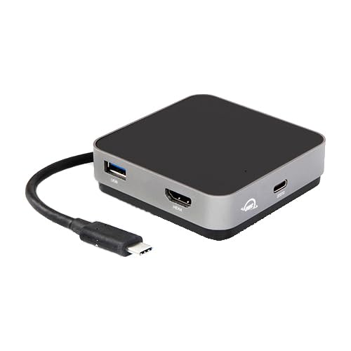 Owc Usb-C Travel Dock, 5 Port, 100W Power Pass Through, One 4K Display @ 30Hz, Usb 3.1, Hdmi, Sd Card, Compatible With Thunderbo