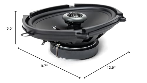 Mb Quart Fkb168 Formula Car Speakers (Black, Pair)     5X7 6X8 Inch Coaxial Speakers, 50 Watt, 2 Way Car Audio, Internal Crossov