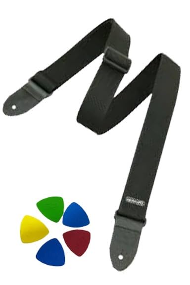 MG MUSIC GALAXY Versatile Guitar Strap for Acoustic, Bass, & Electric Guitars | Adjustable with Leather Ends