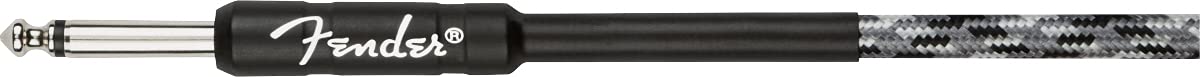Fender Professional Instrument Cable 10Ft Straight Angle Winter Camo   1 Pack