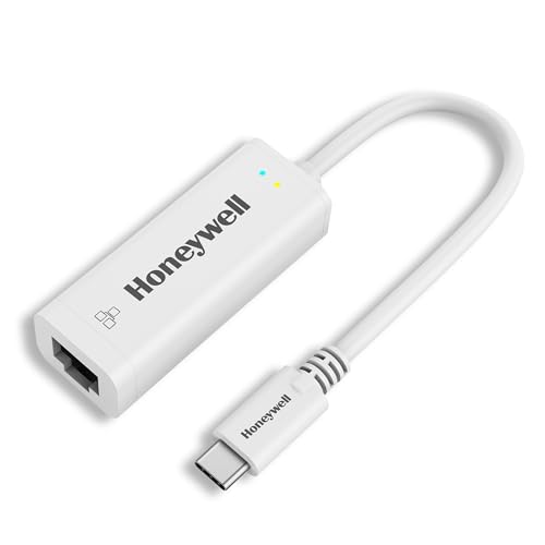 Honeywell HighSpeed Type C To Rj45 Gigabit Ethernet Adapter, 10/100/1000 Mbps Network Lan Speeds, Universally Compatible With A