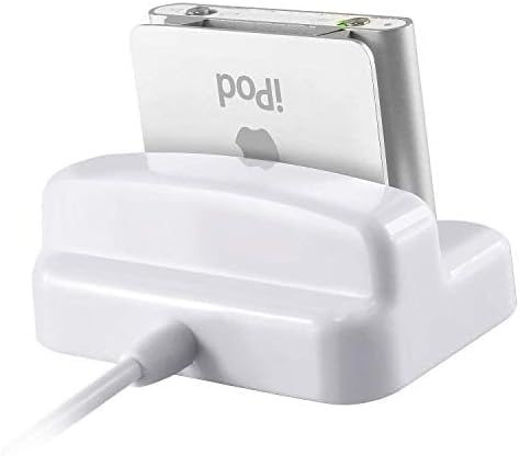 KUJOBUY USB Charger Sync Docking Station Cradle for Apple iPod Shuffle 2nd/3rd Gen, Nano, Classic - White MP3 Player Docking Station