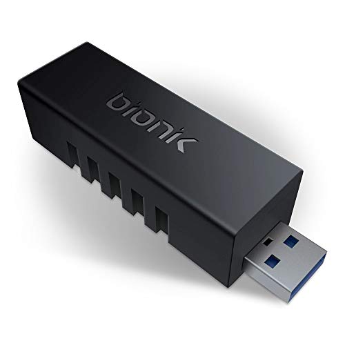 Bionik Giganet Adapter Usb 3.0 To Wired Ethernet: Compatible With Nintendo Switch, Fully Hidden In Dock Size, Gigabit 10/100/100
