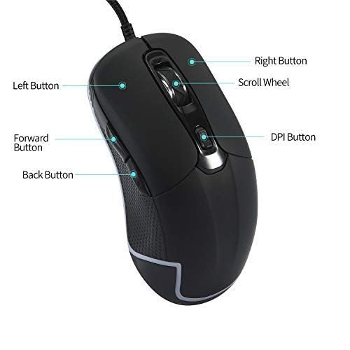 Valuerays Usb Optical Heated Computer Mouse Advanced Heated Buttons (Black)