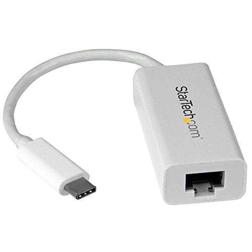 Startech.Com Usb C To Gigabit Ethernet Adapter   White   Usb 3.1 To Rj45 Lan Network Adapter   Usb Type C To Ethernet (Us1Gc30W)