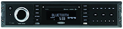 Jensen Jwm90A Slimline 3 Zone Source Theater Style Bluetooth Wallmount Stereo With App Control, Dvd/Cd R/Rw & Mp3 Compatible, Du