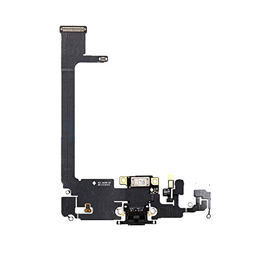 Charging Port Connector Headphone Flex Cable Module Replacement Compatible With Iphone 11 Pro Max 6.5 Inch (Black)
